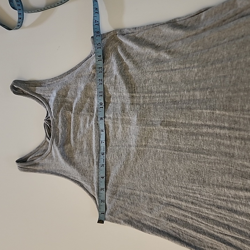 Grey Dress with Floral Ruffle - Picture 5 of 6